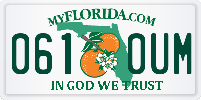 FL license plate 0610UM