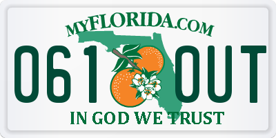 FL license plate 0610UT