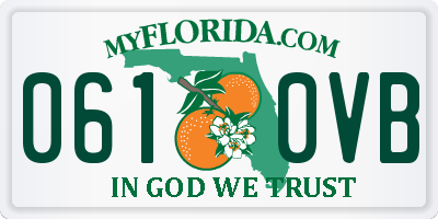 FL license plate 0610VB