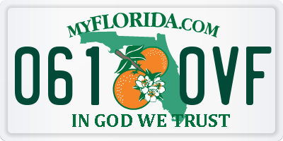 FL license plate 0610VF