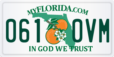 FL license plate 0610VM