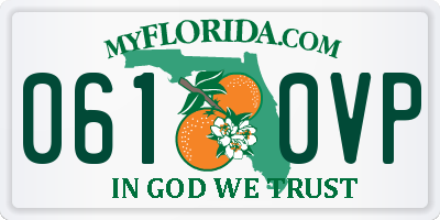 FL license plate 0610VP