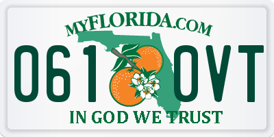 FL license plate 0610VT