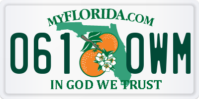 FL license plate 0610WM