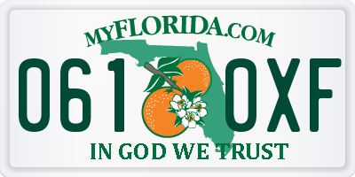 FL license plate 0610XF