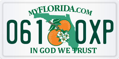 FL license plate 0610XP