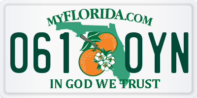 FL license plate 0610YN