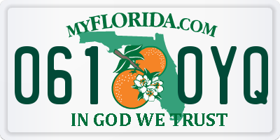 FL license plate 0610YQ
