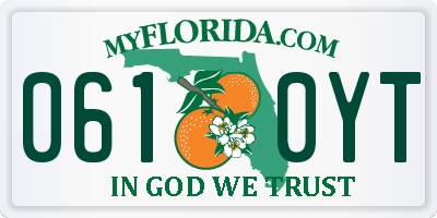 FL license plate 0610YT