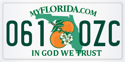 FL license plate 0610ZC
