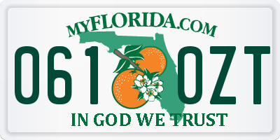 FL license plate 0610ZT