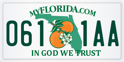 FL license plate 0611AA