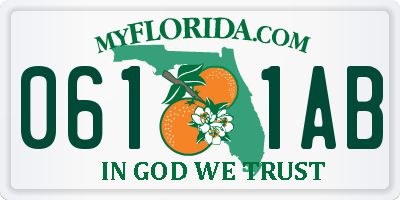 FL license plate 0611AB