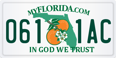 FL license plate 0611AC