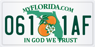 FL license plate 0611AF