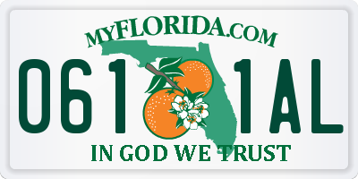 FL license plate 0611AL