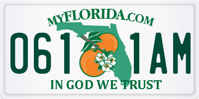 FL license plate 0611AM