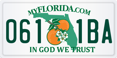 FL license plate 0611BA
