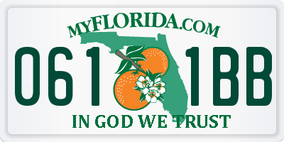 FL license plate 0611BB