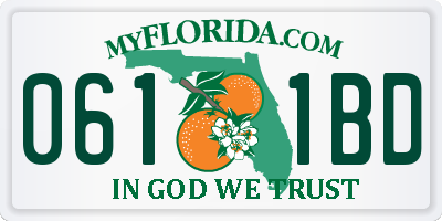 FL license plate 0611BD