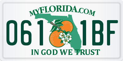 FL license plate 0611BF