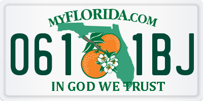 FL license plate 0611BJ