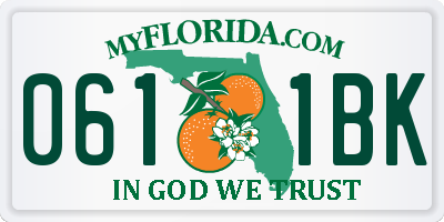 FL license plate 0611BK