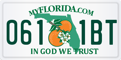 FL license plate 0611BT
