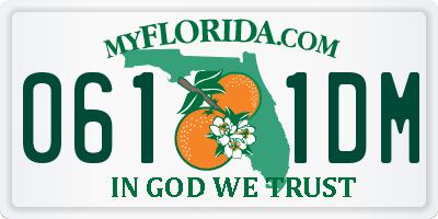 FL license plate 0611DM