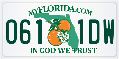 FL license plate 0611DW