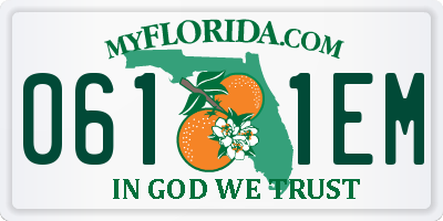 FL license plate 0611EM