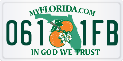 FL license plate 0611FB