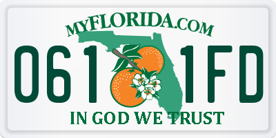 FL license plate 0611FD