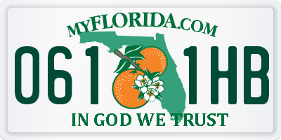 FL license plate 0611HB