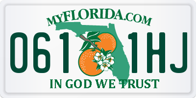 FL license plate 0611HJ