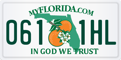FL license plate 0611HL