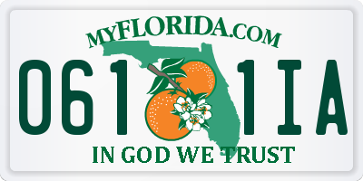 FL license plate 0611IA