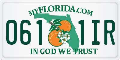 FL license plate 0611IR