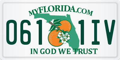 FL license plate 0611IV