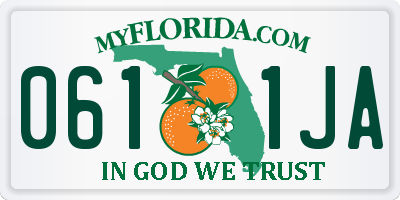 FL license plate 0611JA