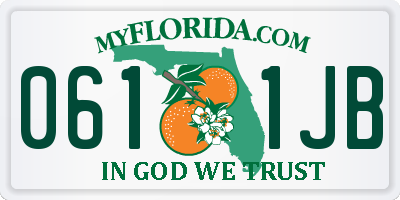 FL license plate 0611JB