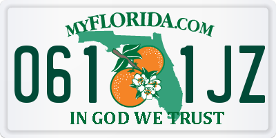 FL license plate 0611JZ
