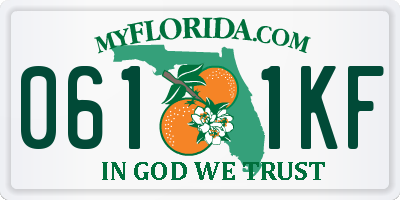 FL license plate 0611KF