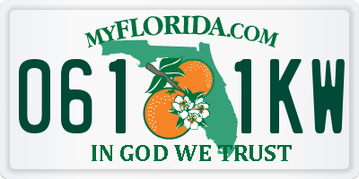 FL license plate 0611KW