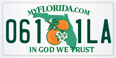 FL license plate 0611LA