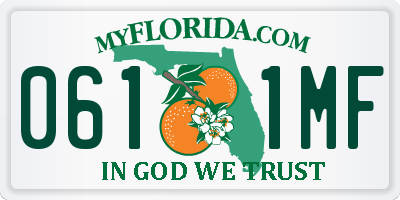 FL license plate 0611MF