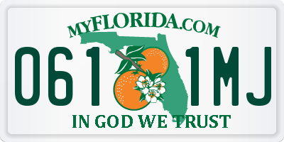 FL license plate 0611MJ