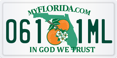 FL license plate 0611ML