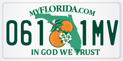 FL license plate 0611MV