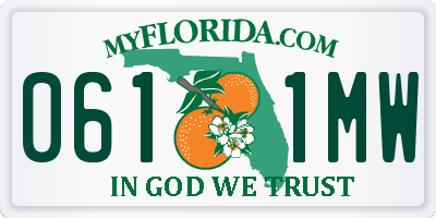FL license plate 0611MW